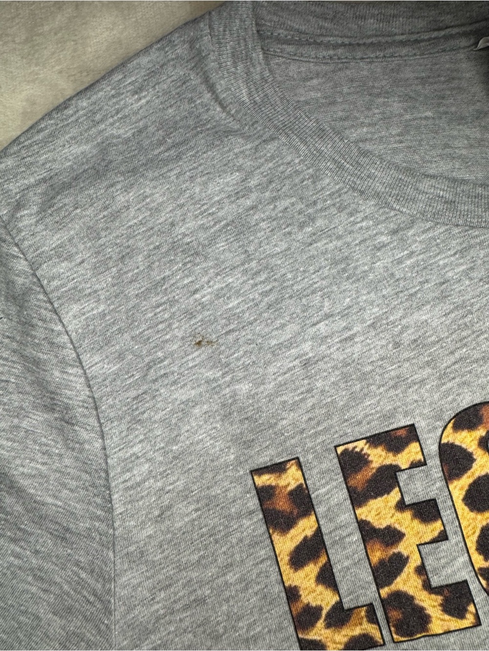Bella Canvas Gray Leopard Print Graphic Tee - Picture 9 of 14